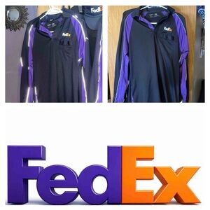 2 SIZE SMALL - long sleeve FedEx shirts !